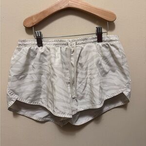 Old Navy Women's Cream Zebra Print Athletic Shorts